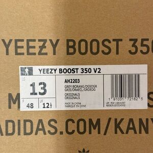 Yeezy Boost 350 V2 in Gray and Orange